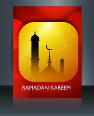 Template brochure ramadan Kareem colorful background vector