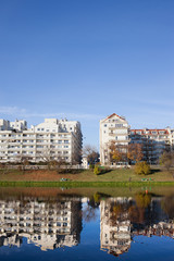 Lakeside Apartment Buildings in Warsaw