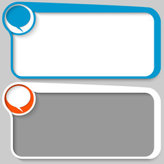 two vector text box and speech bubble