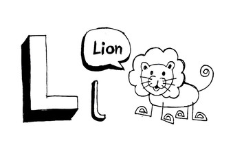 A b c  cartoon text font Hand drawing vector letters