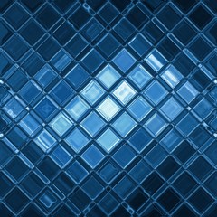 Blue glass mosaic