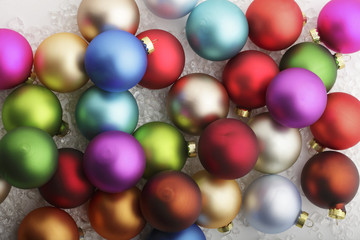 Colorful christmas baubles