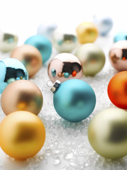 Colorful christmas baubles