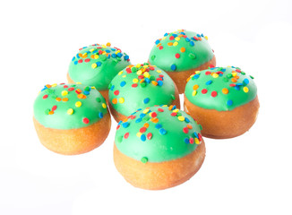 Sweet mini donut on background