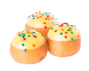 Sweet mini donut on background