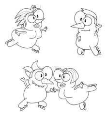 Figure skating snowmen