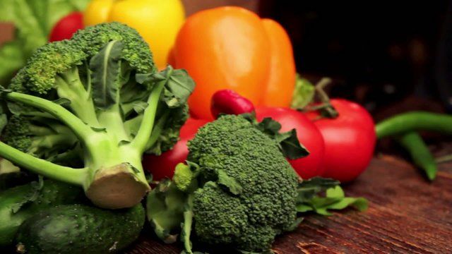 Fresh vegetables on black ,vegetable still life,