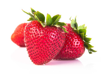 Fresh strawberries on background
