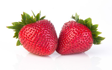 Fresh strawberries on background