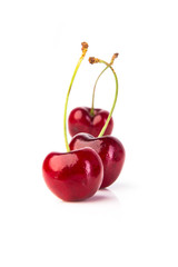 Fresh cherry berry on background