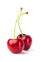 Fresh cherry berry on background
