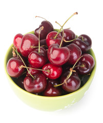 Obraz na płótnie Canvas Fresh cherry berry on background