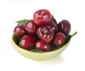 Fresh cherry berry on background