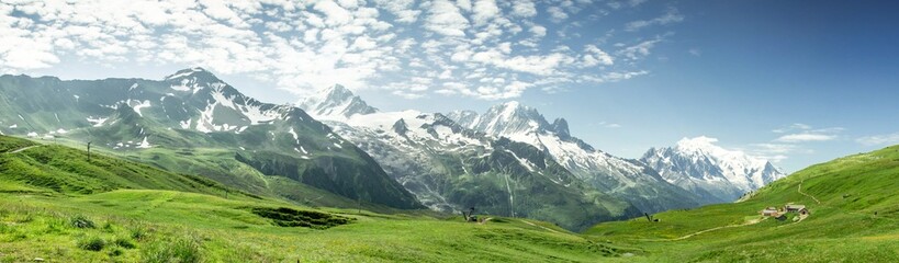 Panorama Mont-Blanc - obrazy, fototapety, plakaty