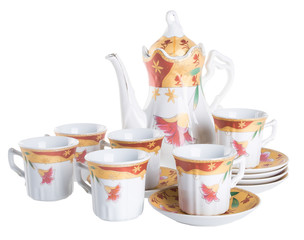 tea sets. tea sets on a background
