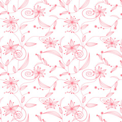 Seamless abstract floral pattern