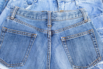 Blue jeans pocket