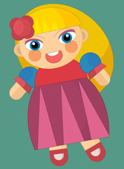 Cartoon girl - doll