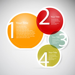 Paper progress steps for tutorial, infographics