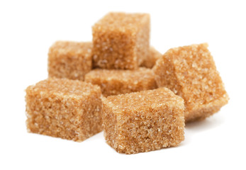 Brown cane sugar cubes