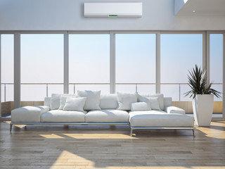 Interno con aria condizionata