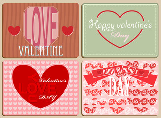 Happy valentines day vintage style