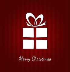 Christmas present- red vector background