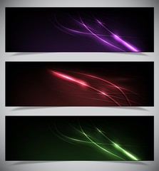 Bright abstract banners collection.