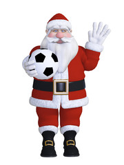 Santa playing football
