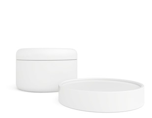 two different jars of cream for body care