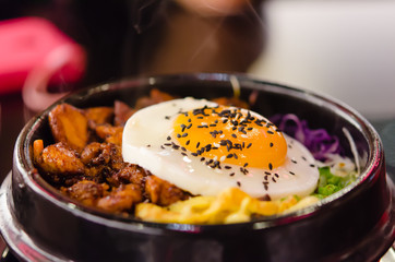 bibimbap with fried egg