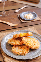 Sweet potato burgers, patties, pancakes or fritters