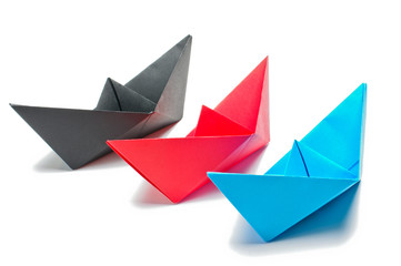 3 origami ships