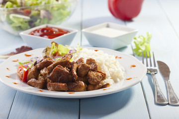 Gyros on a plate