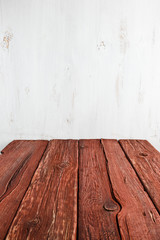 Old empty wooden table