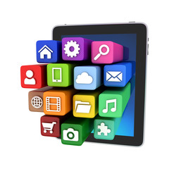 Tablet App icons - isolated on white