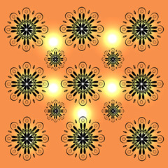 seamless pattern black and multicolor