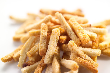 Many small salty dried rusks