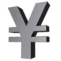 Obraz premium 3d sign collection - yen