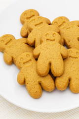 Gingerbread cookies on plate