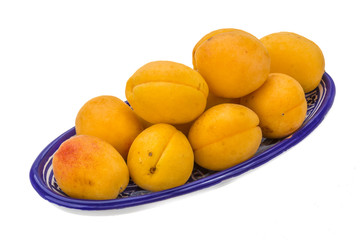 Yellow ripe apricots