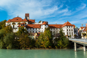 Fototapeta na wymiar charming and romantic Hohes Schloss Fussen, Bavaria Germany