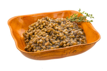 Backed lentils