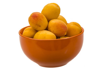 Yellow ripe apricots