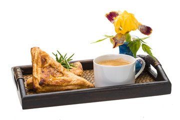 Breakfast - coffee and bun