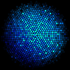 Vector blue disco lights background