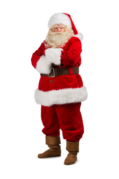 Santa Claus standing isolated