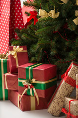 Christmas Tree and Christmas gift boxes