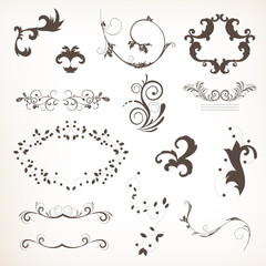 Vector Illustration of Calligraphic Design Elements