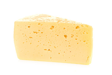 piece of cheese isolated on white